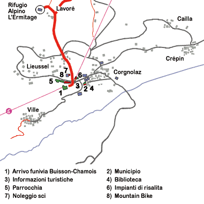 Map of Chamois.
